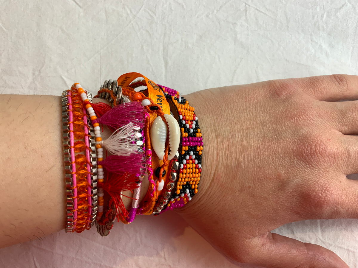 VEUVE CLICQUOT CHAMPAGNE HANDMADE HIPANEMA CUFF BRACELET  ladies