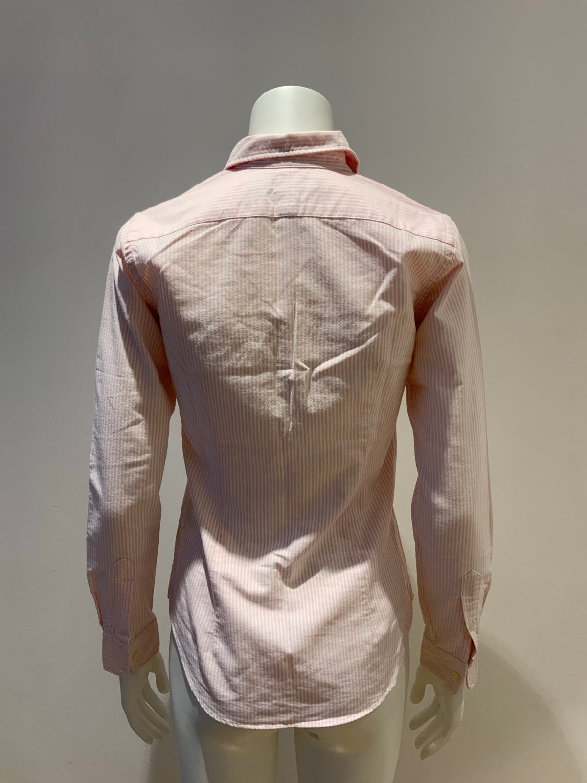 RALPH LAUREN Striped Pink Pony Slim Fit Shirt Size US 2 US 6 XS ladies