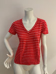 J.Crew Linen Striped T shirt $150 Size S Small ladies