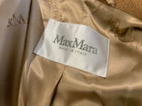 Max Mara NATUR CAMEL HAIR BEIGE COAT SZ D 44 UK 16 US 14 I 48 ladies