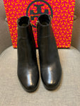 TORY BURCH 'Milan' Wedge Bootie Black Leather Boots Size US 9.5 39.5. US 6.5 ladies