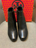 TORY BURCH 'Milan' Wedge Bootie Black Leather Boots Size US 9.5 39.5. US 6.5 ladies