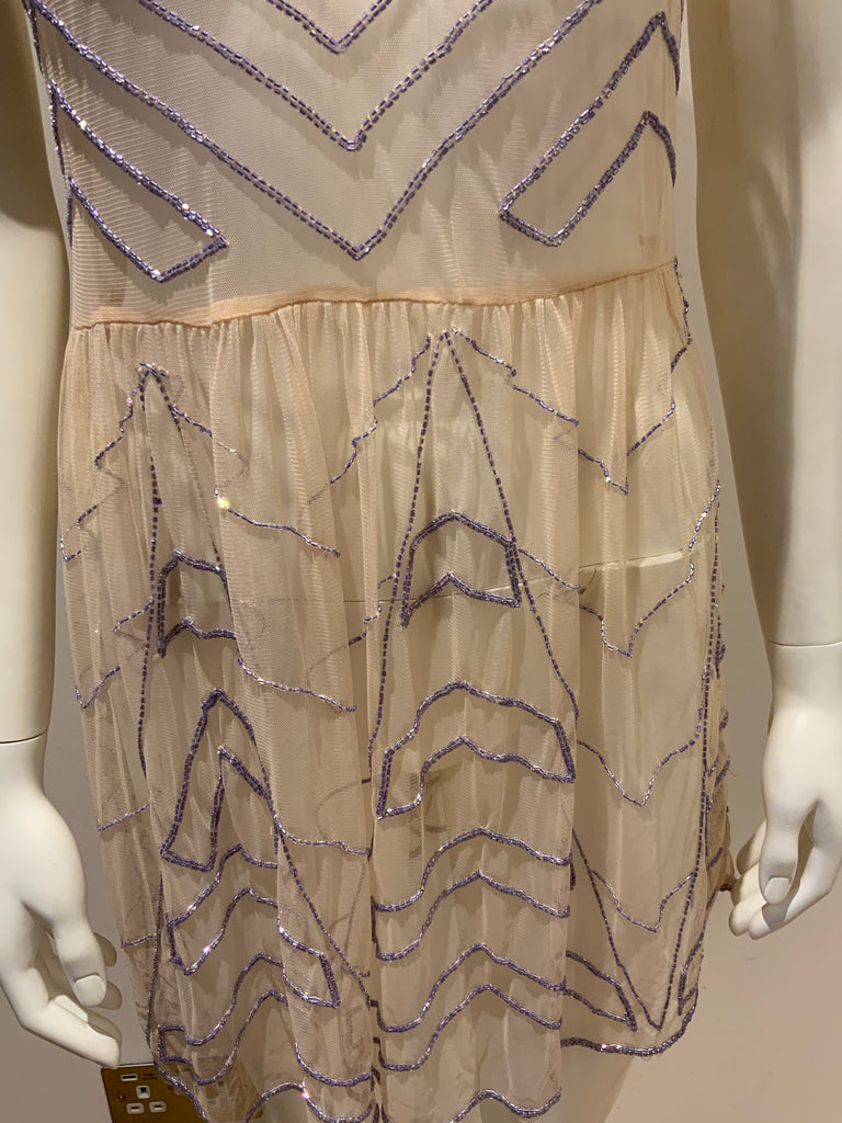 FREE PEOPLE sheer embellished beaded slip dress Size S small ladies Afashionistastore FREE PEOPLE sheer embellished beaded slip dress Size S small ladies Afashionistastore