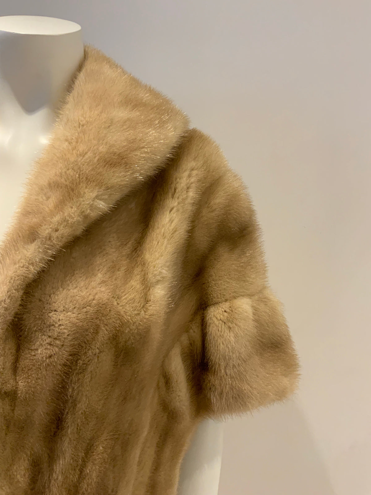Gittelman's Sons Vintage Mink Fur Stole Cape Shawl Honey Blonde Fur Stole ladies