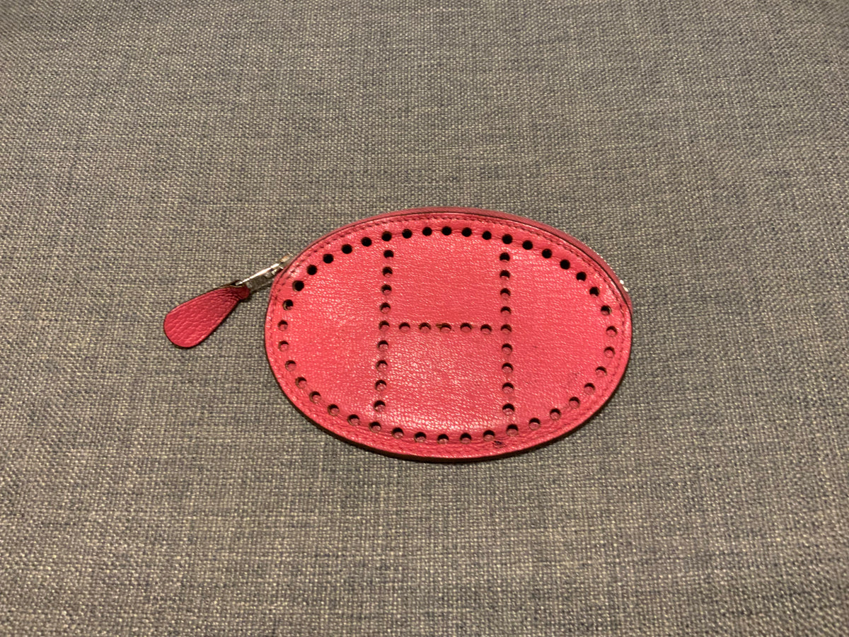 Hermès HERMES Chevre Mysore Evelyne Coin Purse Rose Tyrien ladies