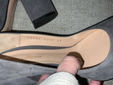 GIANVITO ROSSI grey suede leather pumps heels Size 37 UK 4 US 7 ladies
