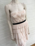 BCBGMAXAZRIA 'Rayna' Tiered Tulle Strapless Fit & Flare dress Ladies