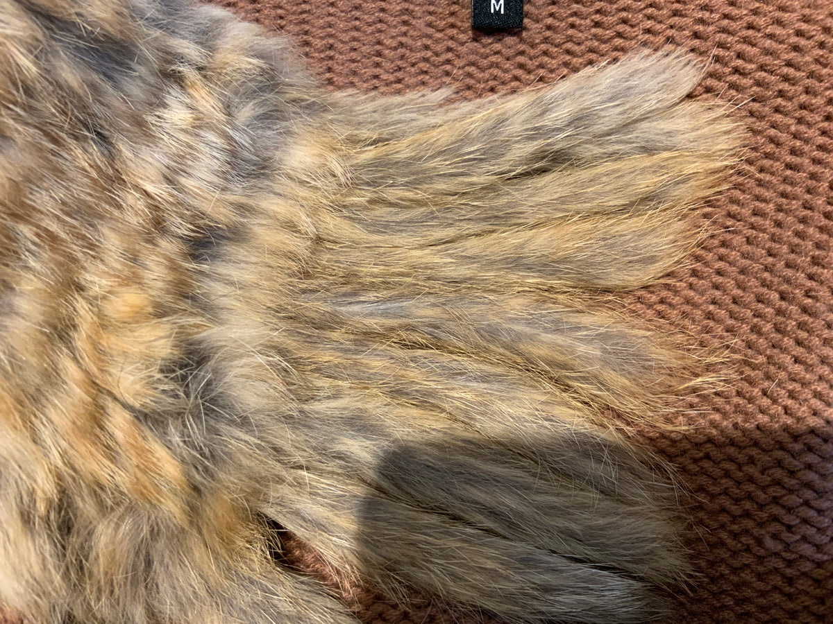 JOSEPH Women’s Cashmere & Wool Knit Cardigan Rabbit Fur Scarf Size M medium ladies