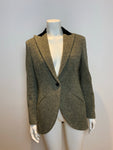 Lauren Ralph Lauren chevron velvet collar blazer in wool Size US 8 UK 12 L large ladies