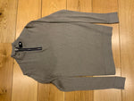 Frank Namani Pure Cashmere and Silk Knit Leather Trim Jumper Sweater Size 52 men.