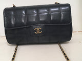 CHANEL Lambskin Mini Flap Black Bag Handbag Ladies