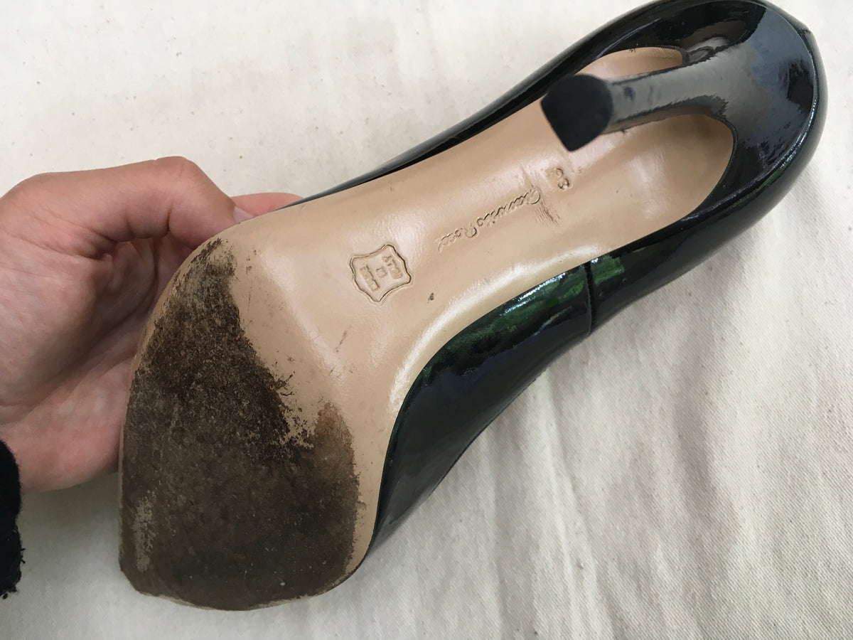 Gianvito Rossi Patent Leather Pointed-Toe Pumps heels shoes Size 36 US 6 UK 3 ladies