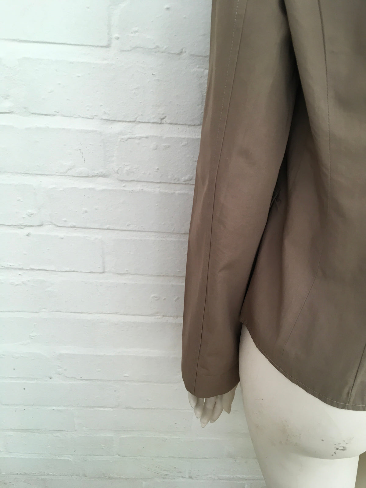 MIU MIU COTTON BEIGE BLAZER JACKET SIZE I 46 ladies