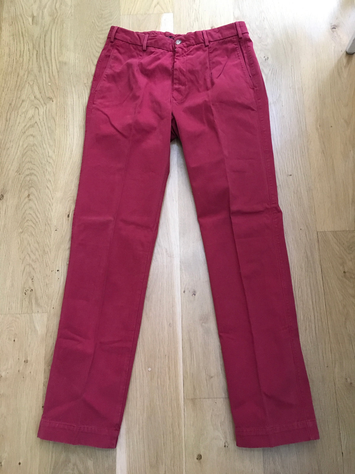 BURBERRY London Men’s Red Corduroy Trousers Pants Size 50 MEN