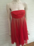 JASMINE DI MILO Red STRAPLESS HAND BEADED DRESS Ladies