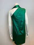 Roland Mouret RUNAWAY Silk Green Dress UK 8 US 4 IT 40 FR 36 Small ladies