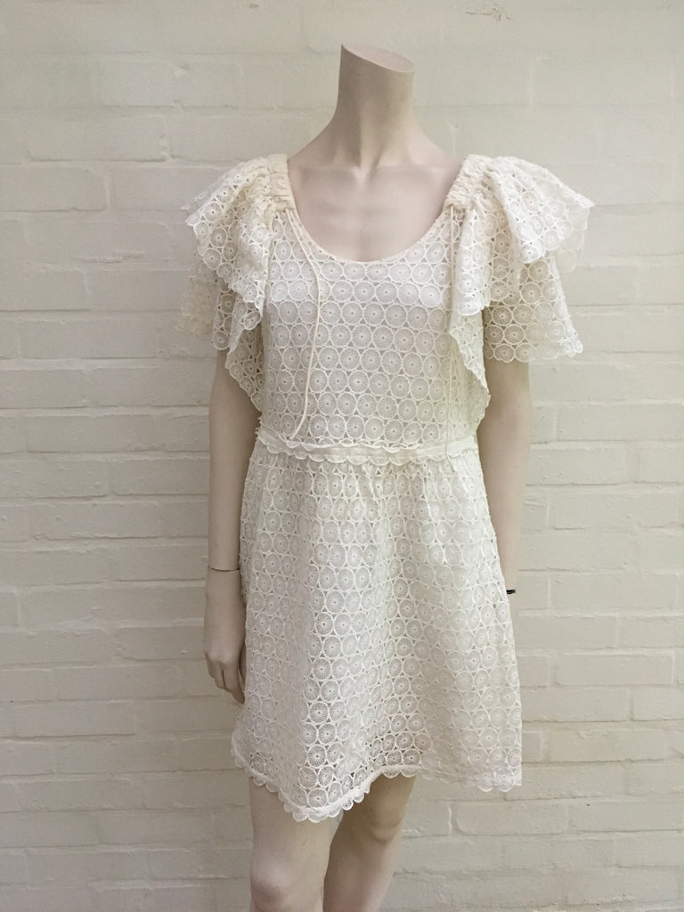 chloe white crochet dress Gorgeous White See by Chlo Crochet Dress - perfect for bridal occasion!