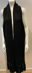 JOSEPH Women’s Pure New Wool Knit Long Black Scarf 240 cm ladies