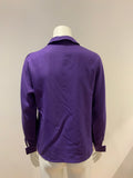 Guy Laroche PARIS 1960's Purple Wool Blouse Size F 34 UK 6 US 2 XS ladies