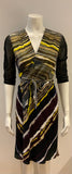 BALENCIAGA WRAP STRIPED DRESS SIZE F 38 UK 10 US 6 ladies