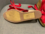 Ralph Lauren LAUREN Hollie Red Canvas Wedge Espadrilles Size 9.5 UK 6.5 39.5 ladies