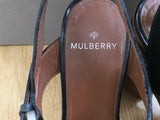 Mulberry black leather platform garden sandals Size 38 ladies