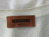 MISSONI White Lurex Thin Knit Top I 44 UK 12 US 8 L Large ladies