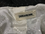 Zadig & Voltaire's Delux Viva Pinstripe Strass Jacket Size F 34 ladies