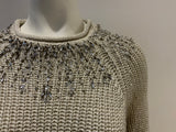 Ralph Lauren POLO Beaded Metallic Rollneck Wool Knit Sweater Jumper Size S/P ladies