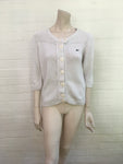 LACOSTE Knit Wool Button Down Cardigan Jumper Sweater Ladies