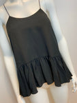 TIBI Black Peplum Hem tank top blouse Size US 0 UK 2 XXS ladies