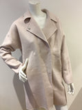 Selected Femme Oversized Pale pink wool cashmere coat Size F 34 XS ladies