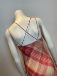 POLO Ralph Lauren Red And Cream Plaid Checked Maxi Dress US 4 UK 8 S SMALL ladies