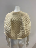 Alexander McQueen ICONIC HONEYCOMB KNITTED WOOL CAPE SIZE XS ladies