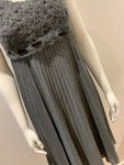 MAX&Co. by Max Mara wool-blend Grey Pleated Mini Dress Size S small ladies