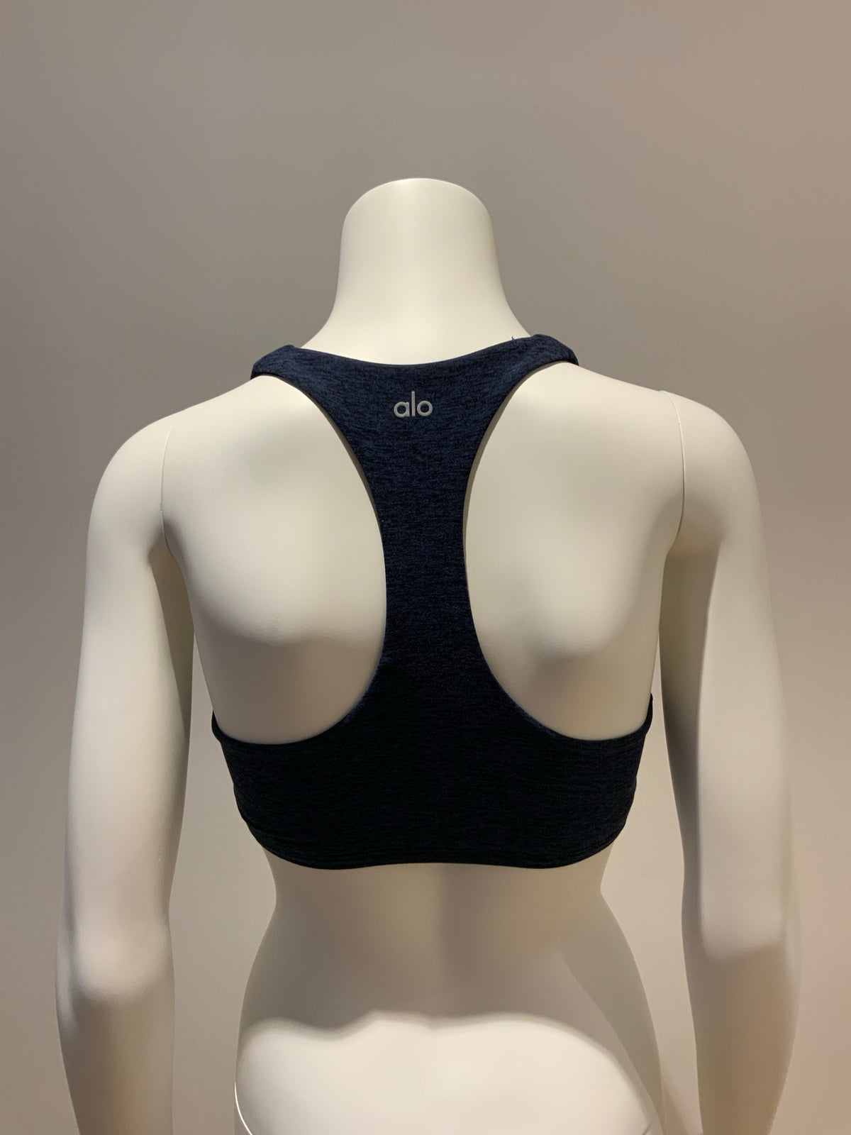 ALO Yoga Women's Rich Navy Heather Alosoft Base Bra Size S ladies