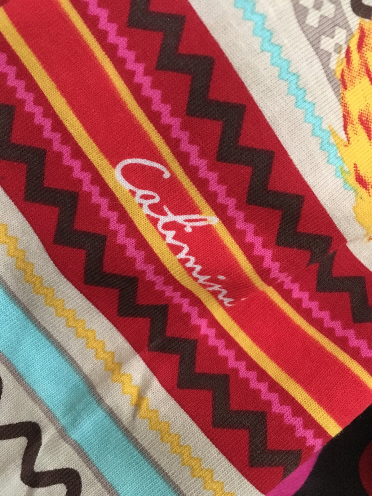 Catimini Clothing Girls Chocolate Brown, Red and Cream Jersey Dress Size 10 years old Children