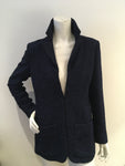 CHANEL Navy Metal Wool Boucle Jacket 16A Blazer F 40 UK 12 US 8 ladies