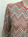 Just in Case Belgium Zig Zag Knit Button Down Cardigan Size S Small ladies