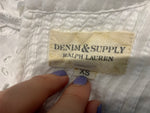 RALPH LAUREN denim supply white eyelet ruffle top Size XS ladies