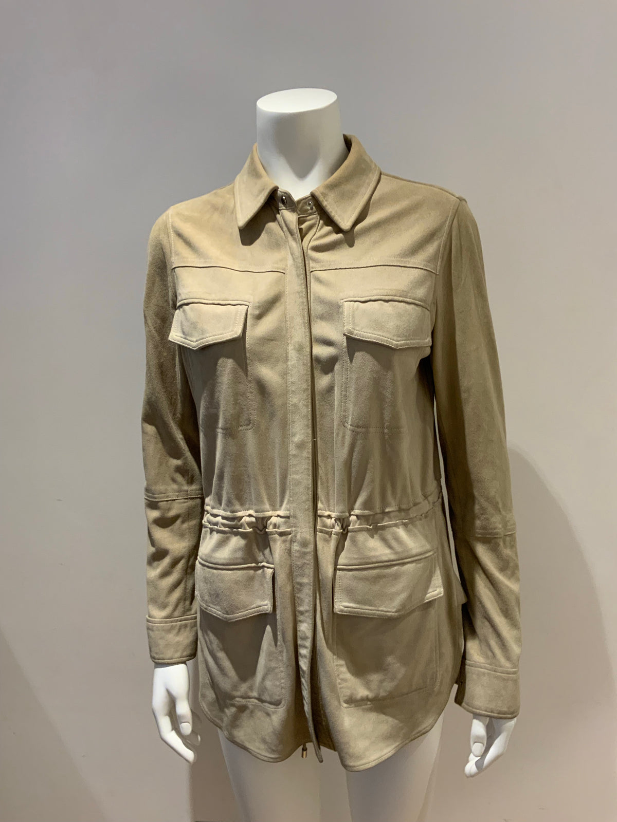 VINCE Women's Tan Nubuck Suede Safari Jacket Size S small ladies