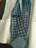 Hermès HERMES Paris Silk Blue Print Tie 91 HA 100% AUTHENTIC Men