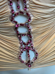 ROBERTO CAVALLI Pink Embellished Crystals top Size XS ladies