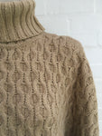 MICHAEL Michael Kors Cable-knit turtleneck alpaca blend poncho size Small S Ladies