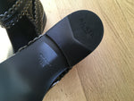 Azzedine Alaïa Black Eyelet-embellished glossed-leather ankle Size 40 1/2 UK 7.5 ladies