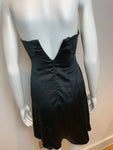 Jasmine Di Milo Black Silk Sweetheart Cut Strapless Dress UK 6 US 2 EUR 34 XS ladies