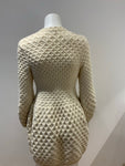 Alexander McQueen ICONIC HONEYCOMB KNITTED WOOL CARDIGAN Size XS ladies