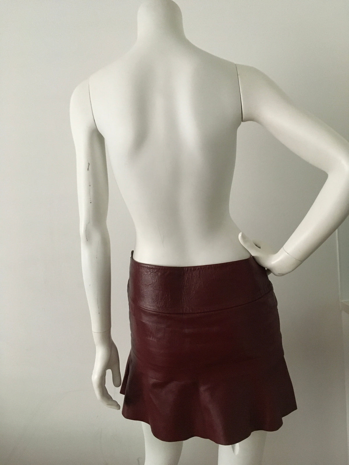 Ateen Brazil Faux Leather Mini Skirt 38 S Small ladies