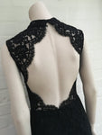 Sandro Romie Black Lace Backless Mini Dress Ladies