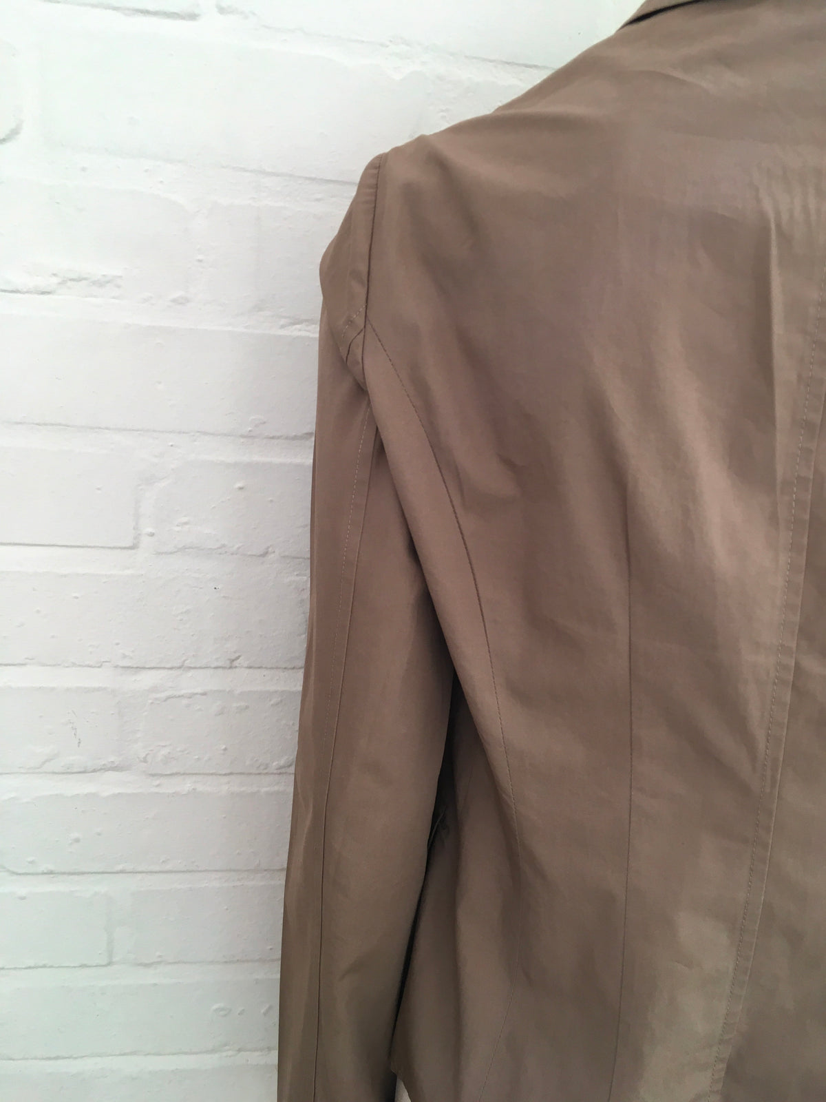 MIU MIU COTTON BEIGE BLAZER JACKET SIZE I 46 ladies